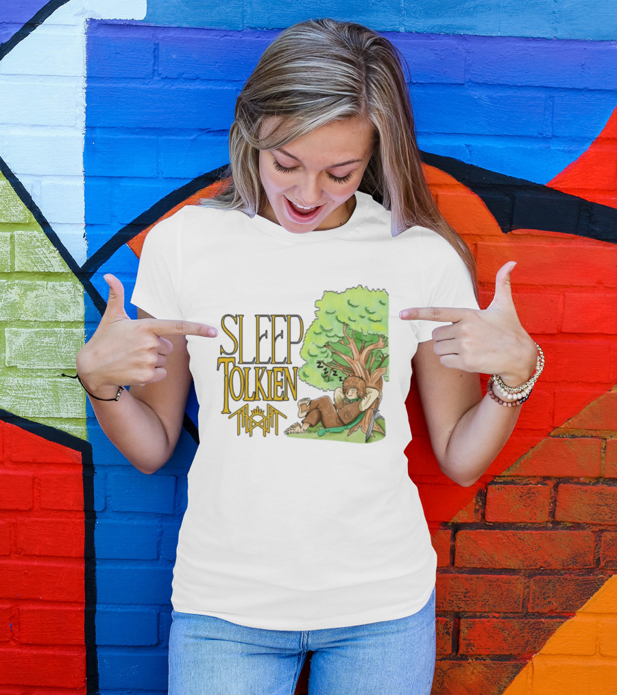 Sleep Tolkien Hobbit Nap Under Tree Fantasy T-Shirt
