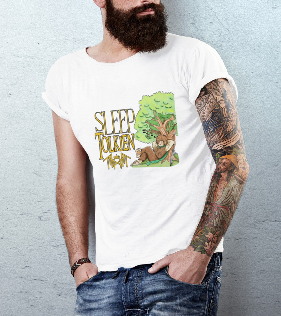 Sleep Tolkien Hobbit Nap Under Tree Fantasy T-Shirt