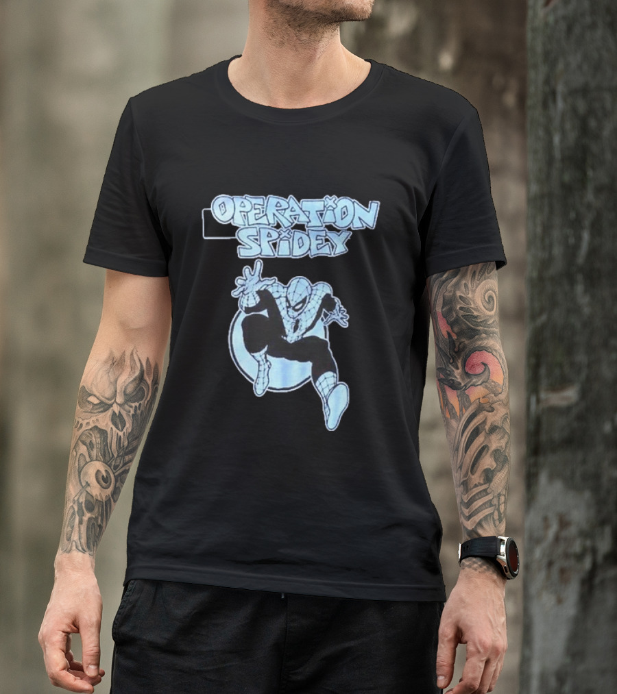 Operation Spidey Marvel Super Hero Spider Man Swinging Into Action T-Shirt