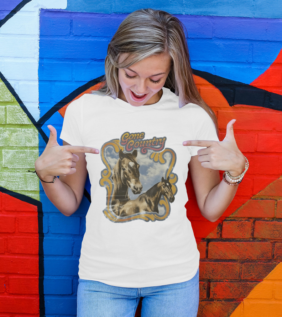 Gone Country Horses Levi's Western Equestrian T-Shirt