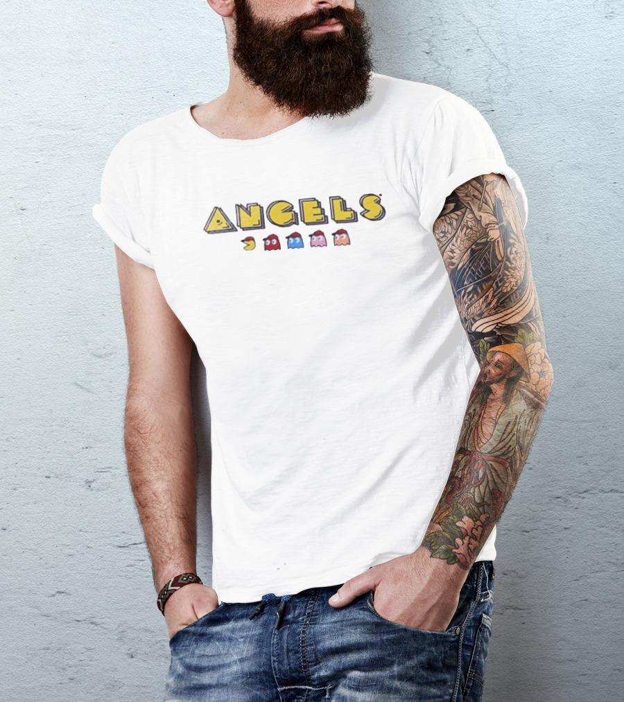 Los Angeles Angels Pac Man Ghosts Collaboration T-Shirt