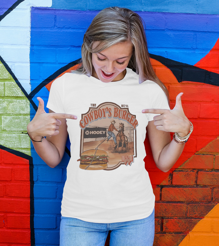 Hooey The Real Cowboy's Burger Western Ranch Rodeo T-Shirt