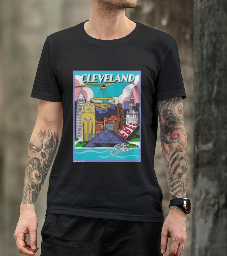 Cleveland The Best In The Midwest Only In City Skyline T-Shirt