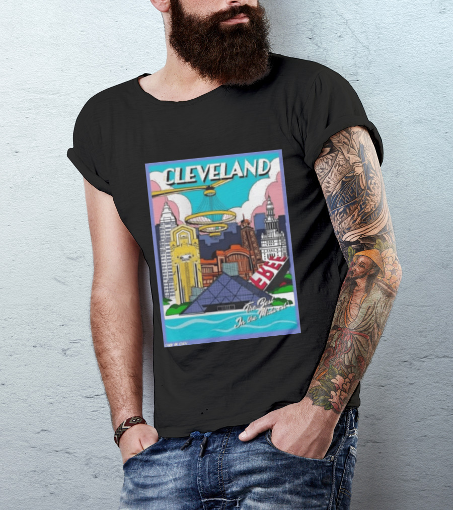 Cleveland The Best In The Midwest Only In City Skyline T-Shirt