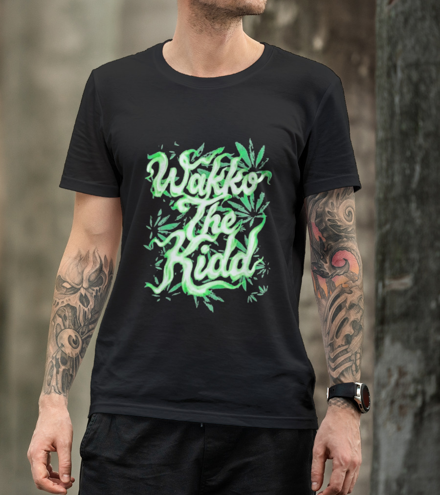 Wakko The Kidd Green Cannabis Leaf Marijuana T-Shirt