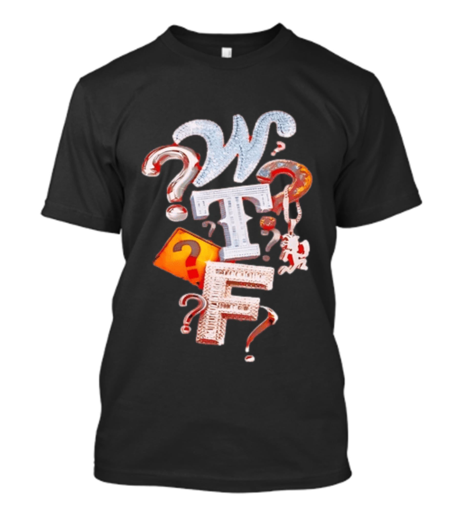 WTF Hatchetman ICP Insane Clown Posse Question Marks T-Shirt
