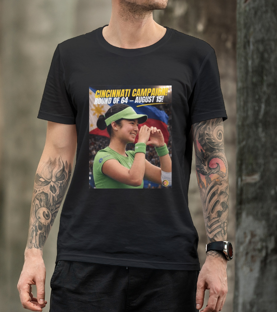 Cincinnati Campaign Round Of 64 August 15 Philippines Flag Tennis T-Shirt
