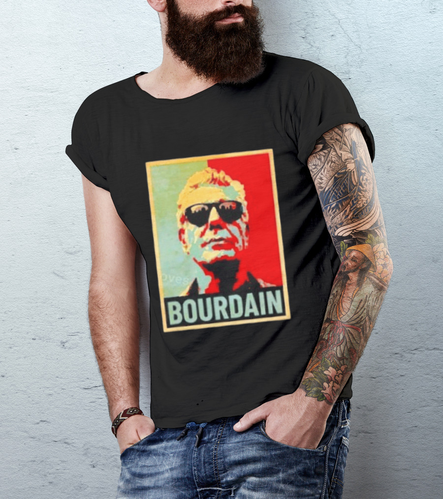 Bourdain Hope Iconic Style Image T-Shirt