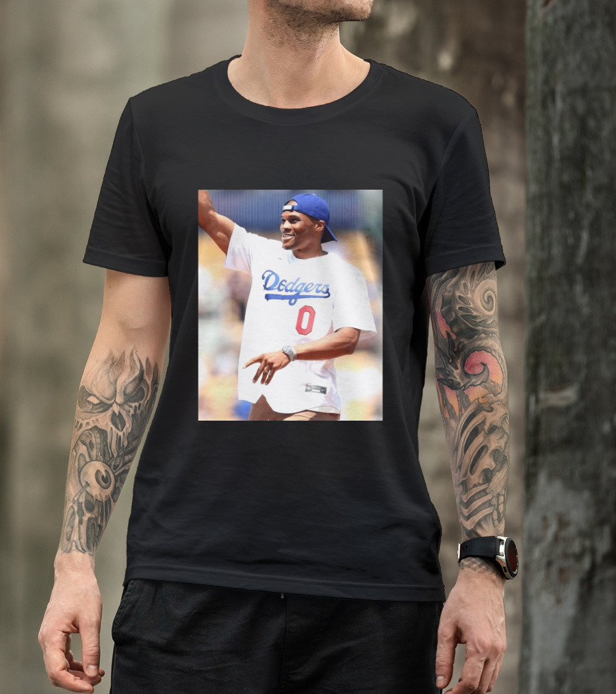 Russell Westbrook Dodgers 0 Jersey Celebration T-Shirt