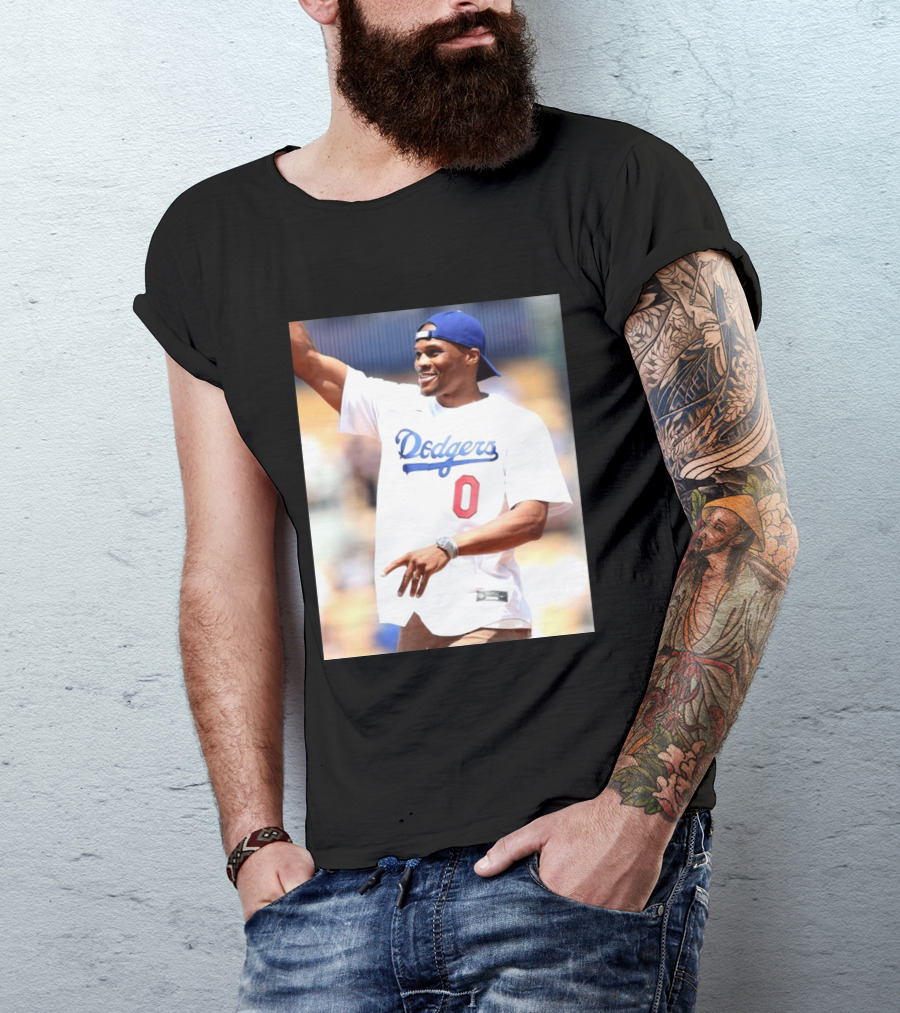 Russell Westbrook Dodgers 0 Jersey Celebration T-Shirt