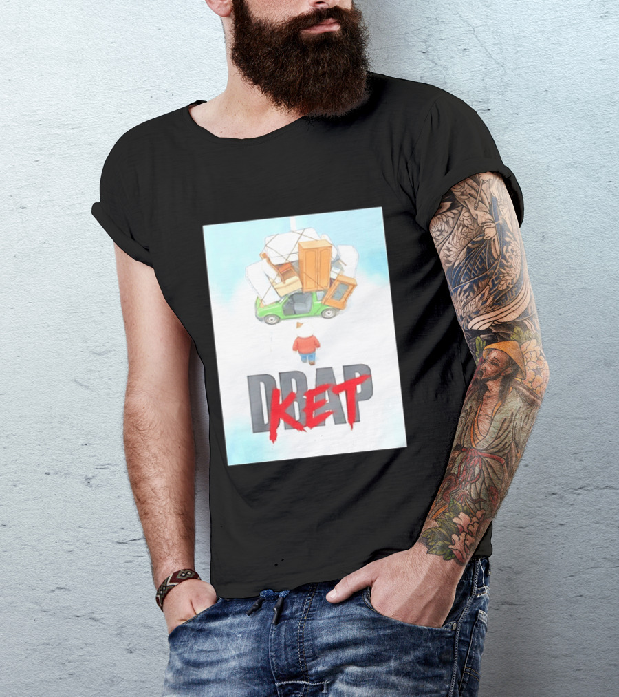 Drap Ket Cat Moving Day Car Furniture Chaos T-Shirt