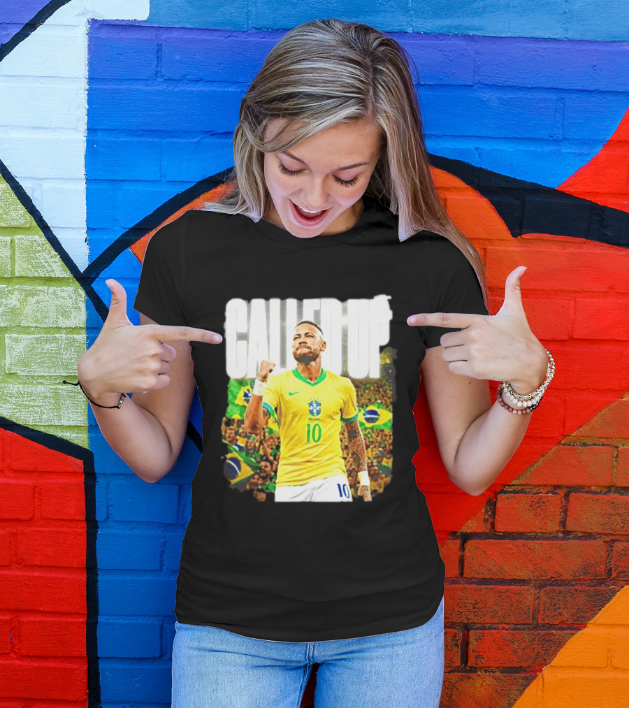 Neymar Brazil Called Up Football 10 Jersey Celebration T-Shirt