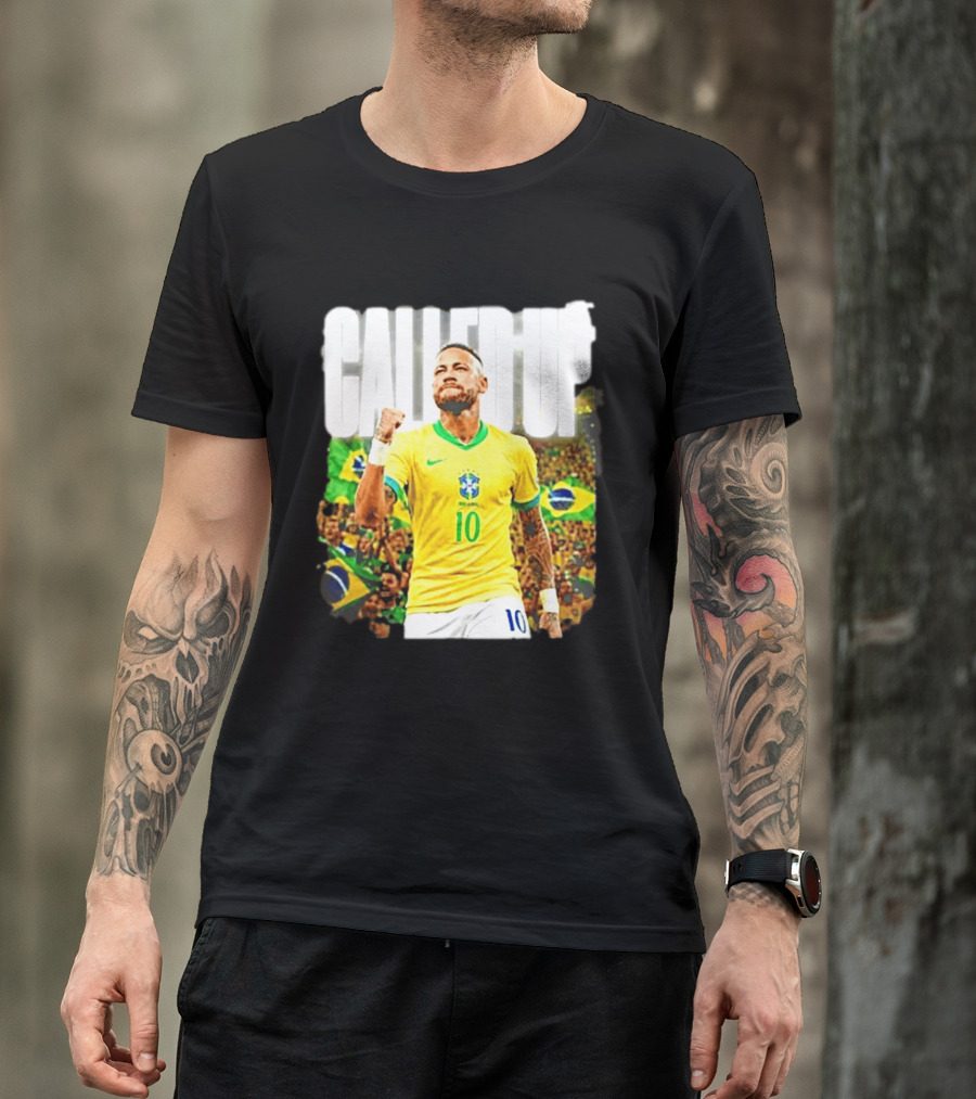 Neymar Brazil Called Up Football 10 Jersey Celebration T-Shirt