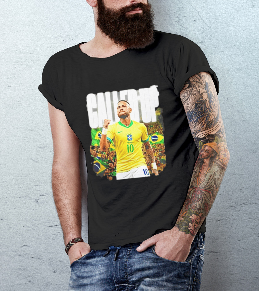 Neymar Brazil Called Up Football 10 Jersey Celebration T-Shirt