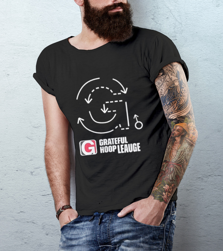 Grateful Dead Grateful Hoop League Basketball Strategy Playbook T-Shirt