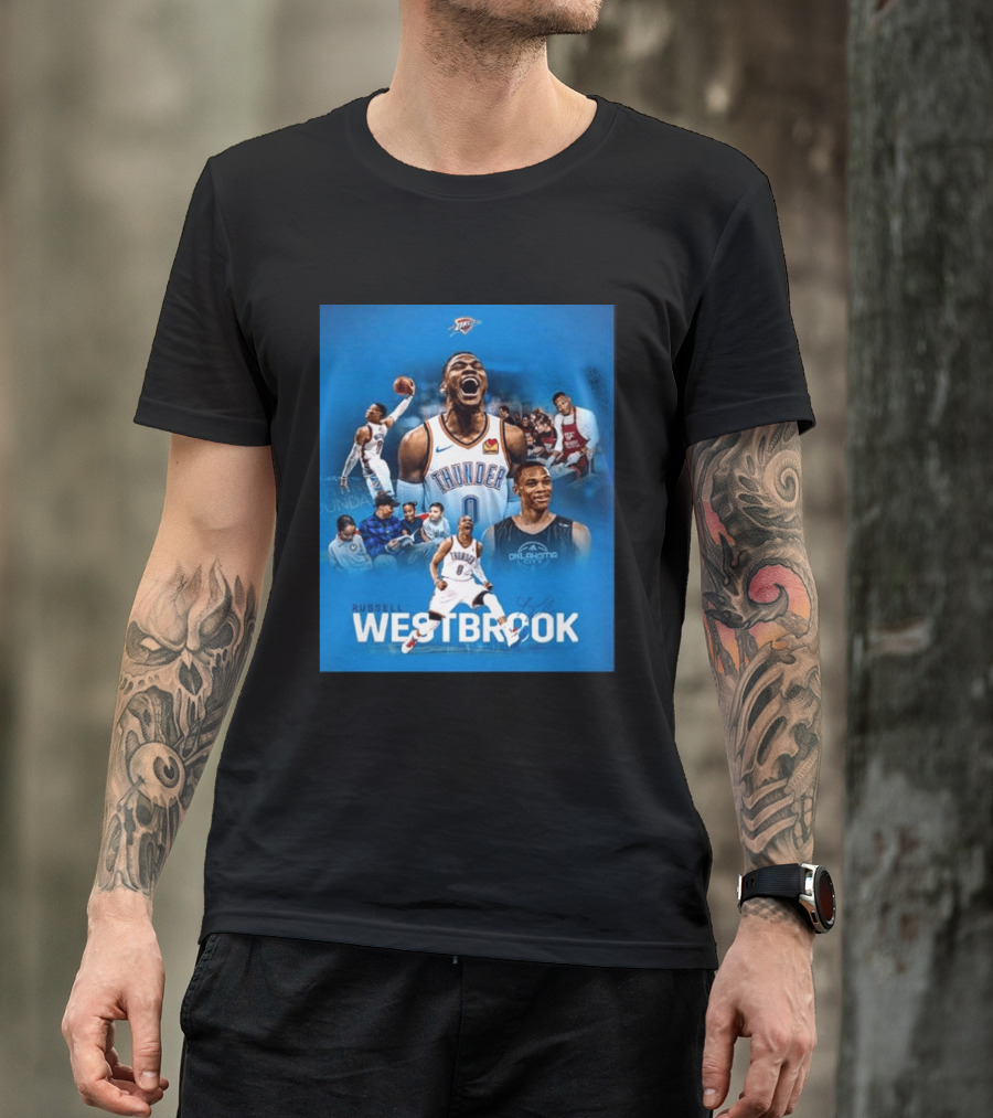Russell Westbrook OKC Thunder Thank You For Everything Retirement T-Shirt