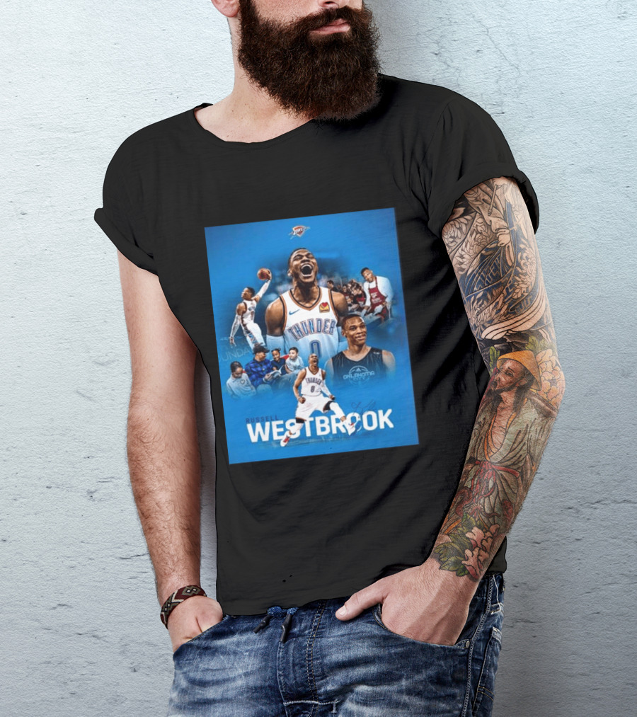 Russell Westbrook OKC Thunder Thank You For Everything Retirement T-Shirt