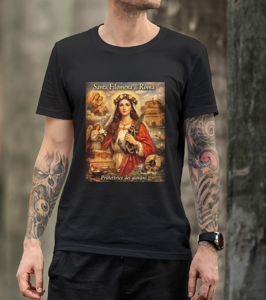 Santa Filomena Di Roma Protettrice Dei Giovani Sant'Angelo T-Shirt