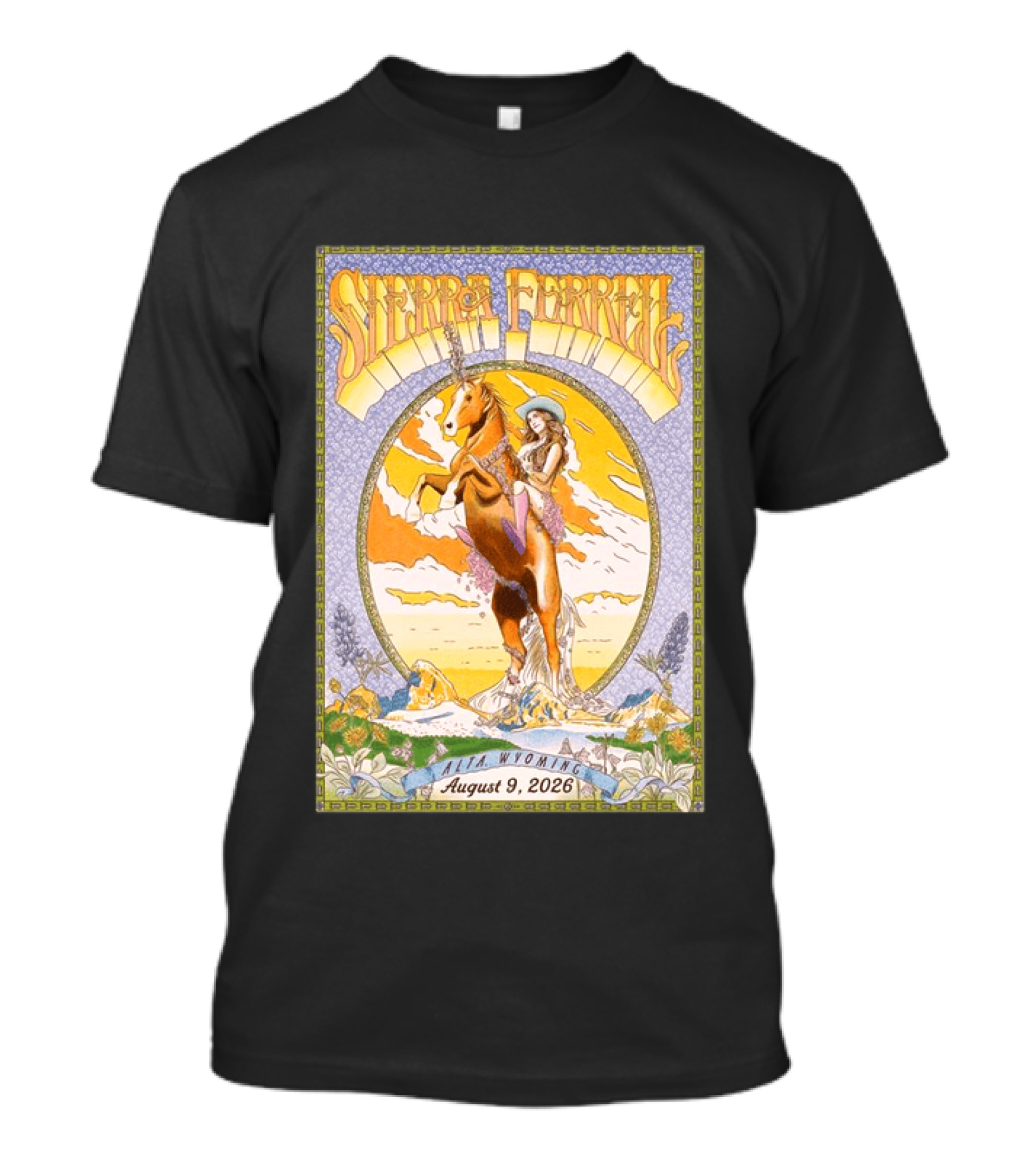 Sierra Ferrell August 9 2026 Alta Wyoming Grand Targhee Bluegrass Festival Tour Horse And Woman T-Shirt
