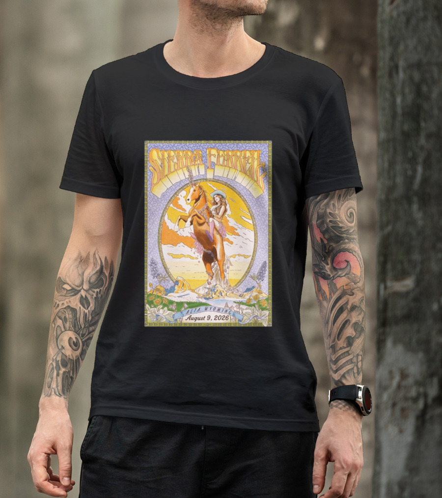 Sierra Ferrell August 9 2026 Alta Wyoming Grand Targhee Bluegrass Festival Tour Horse And Woman T-Shirt