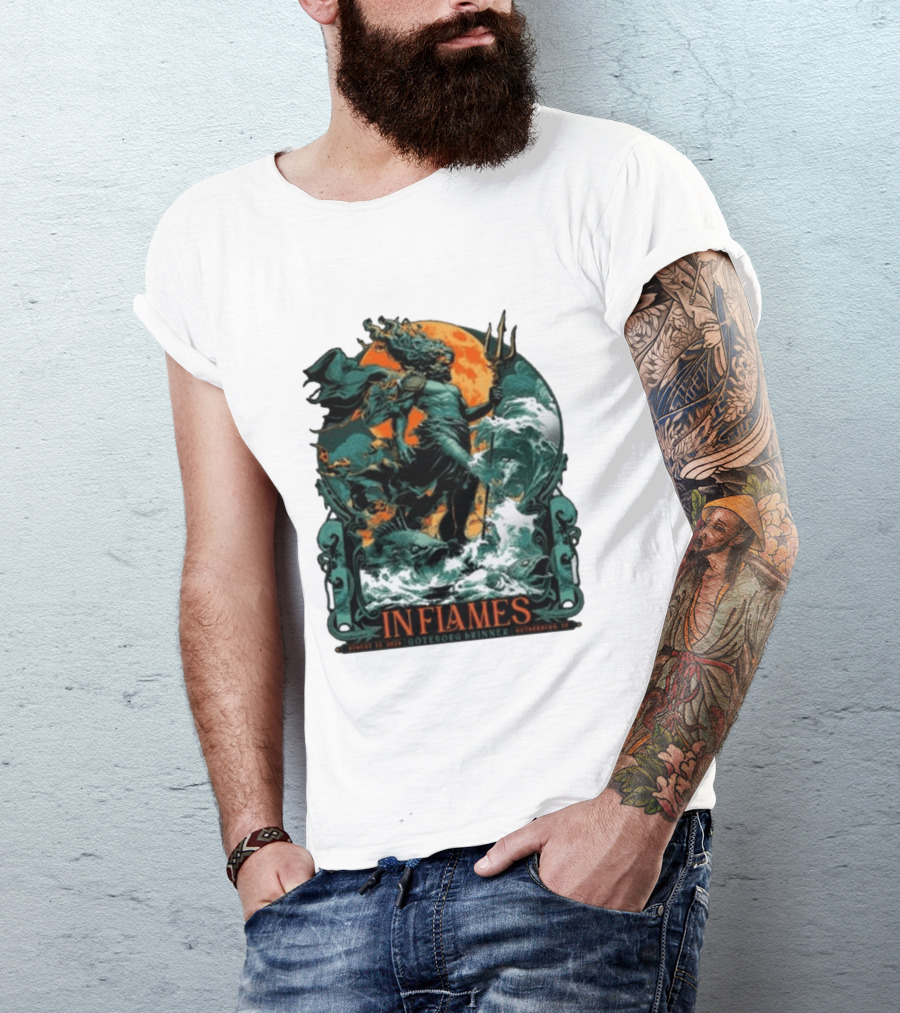 In Flames August 31 2026 Göteborg Brinner Sweden Show T-Shirt