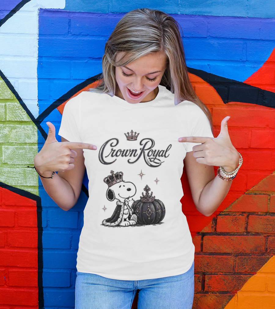 Peanuts Snoopy Crown Royal Boos Only With Crown And Royal T-Shirt