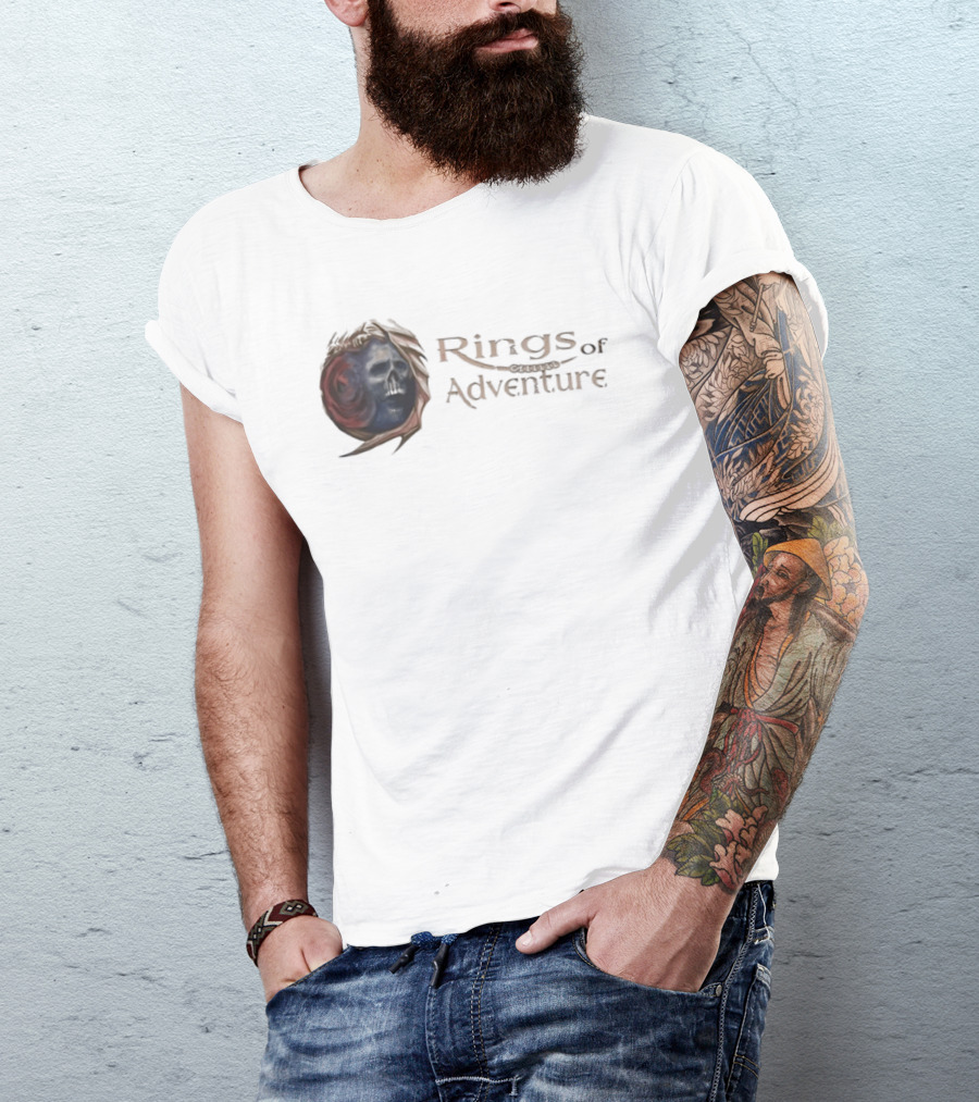 Rings Of Adventure Skull Fantasy T-Shirt