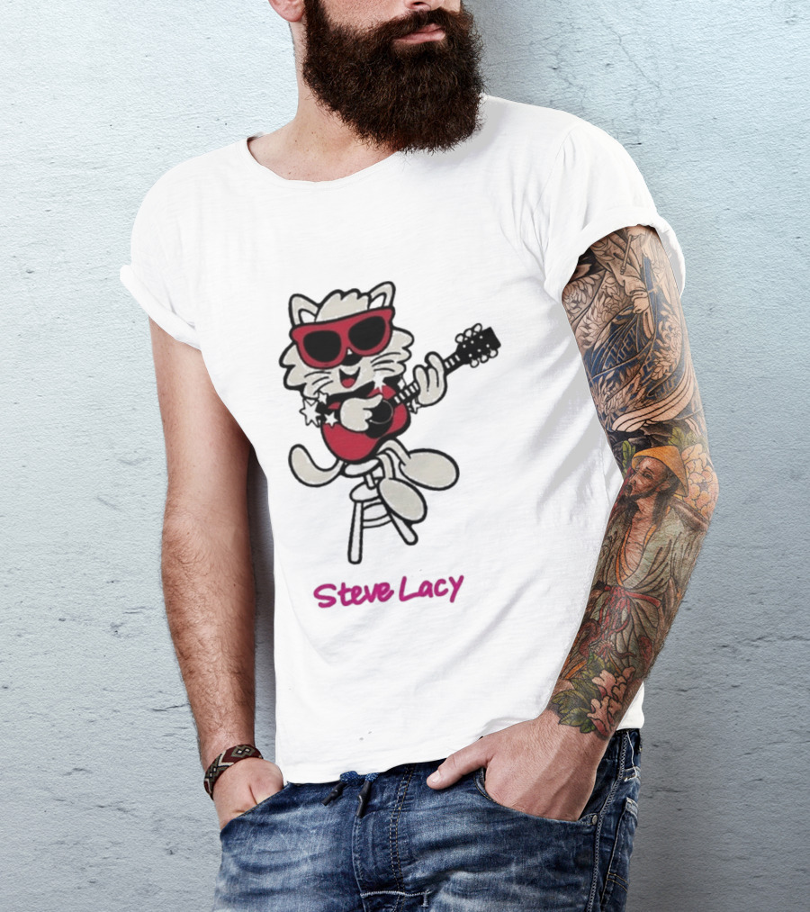 Steve Lacy 2026 Asia Tour Oh Yeah Cool Cat Playing Guitar T-Shirt