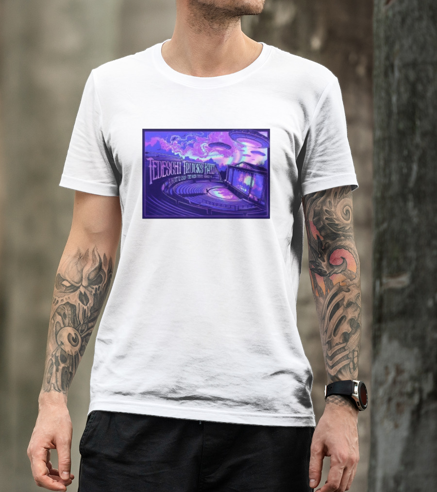 Tedeschi Trucks Band Greek Theatre Berkeley August 12 2026 Concert With UFOs And Neon Lights T-Shirt