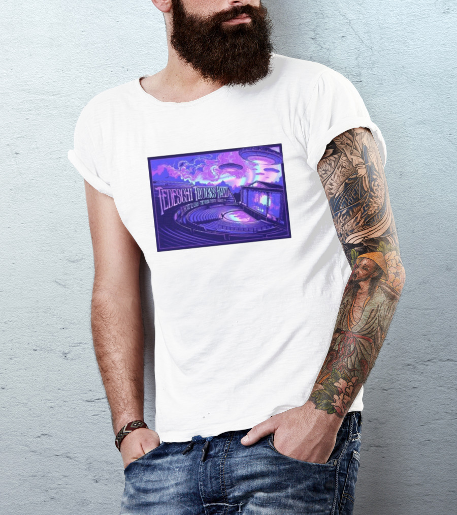 Tedeschi Trucks Band Greek Theatre Berkeley August 12 2026 Concert With UFOs And Neon Lights T-Shirt