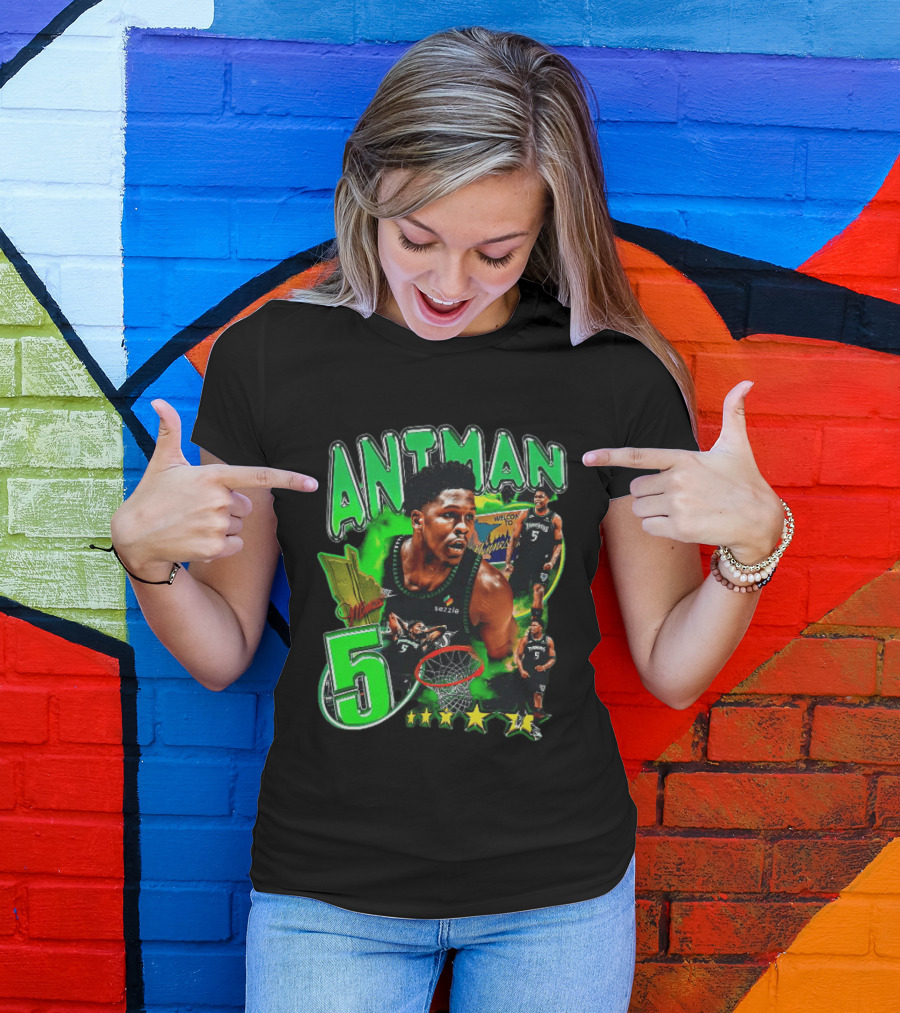 ANITMAN 5 Anthony Edwards Minnesota Timberwolves Welcome To Minnesota T-Shirt