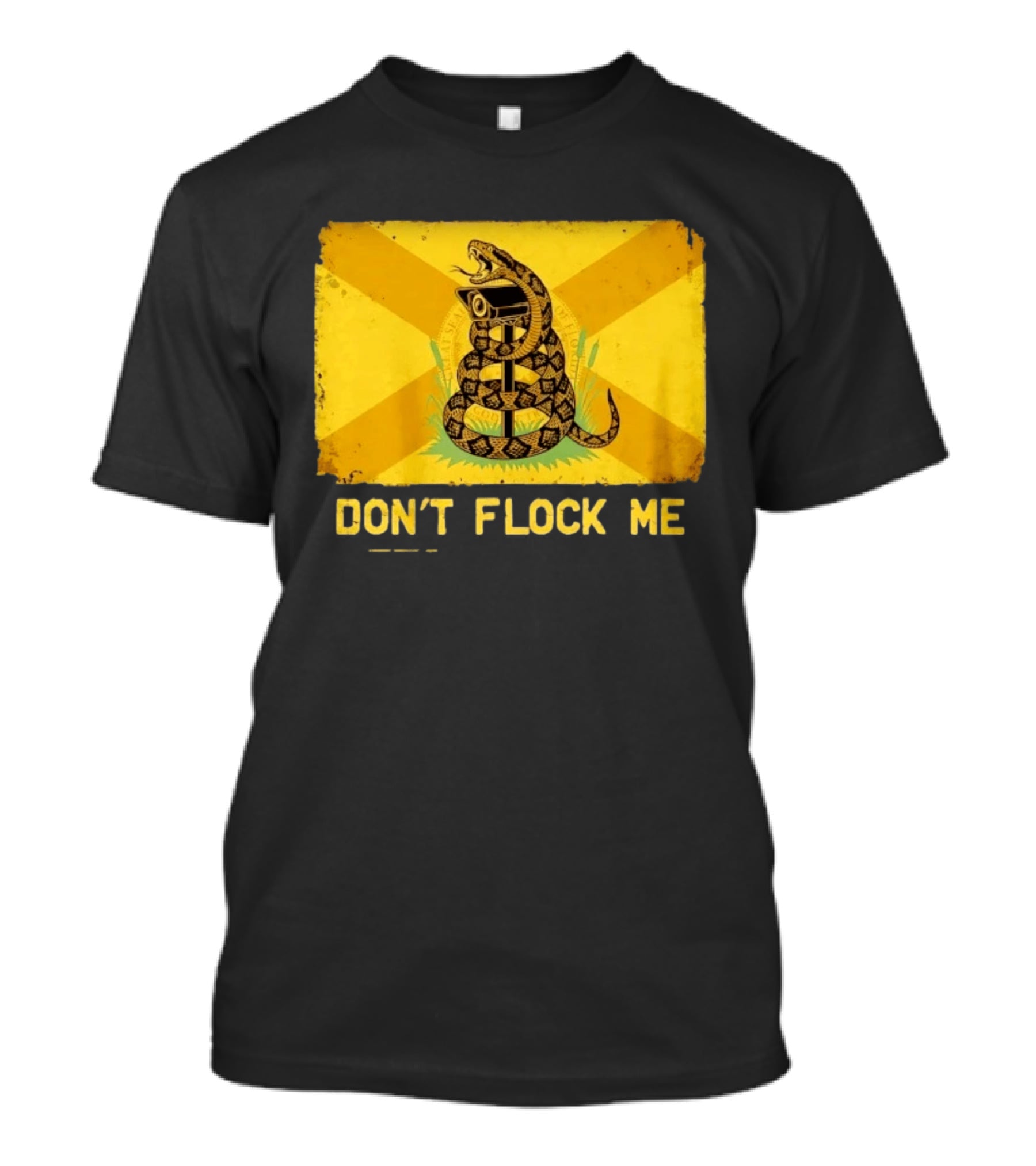 Florida Snake Surveillance Distressed Flag Don't Flock Me T-Shirt
