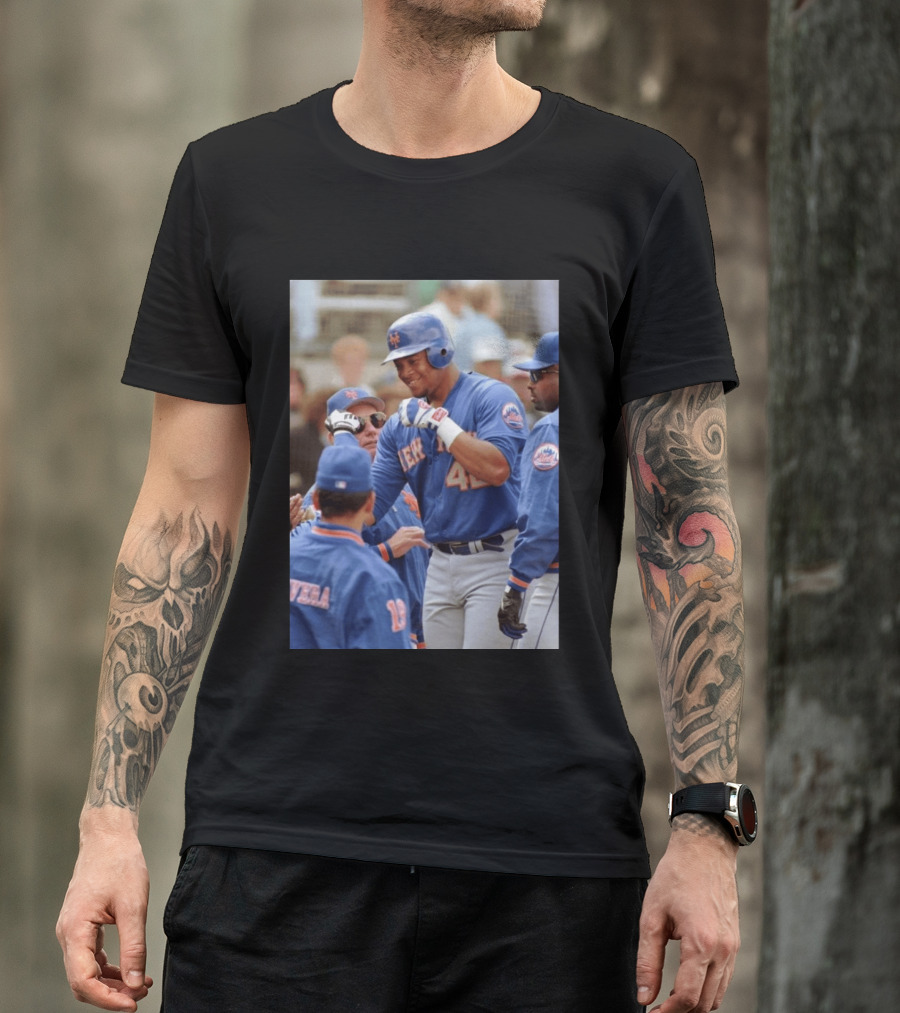 New York Mets Butch Huskey No. 42 MLB Legend T-Shirt