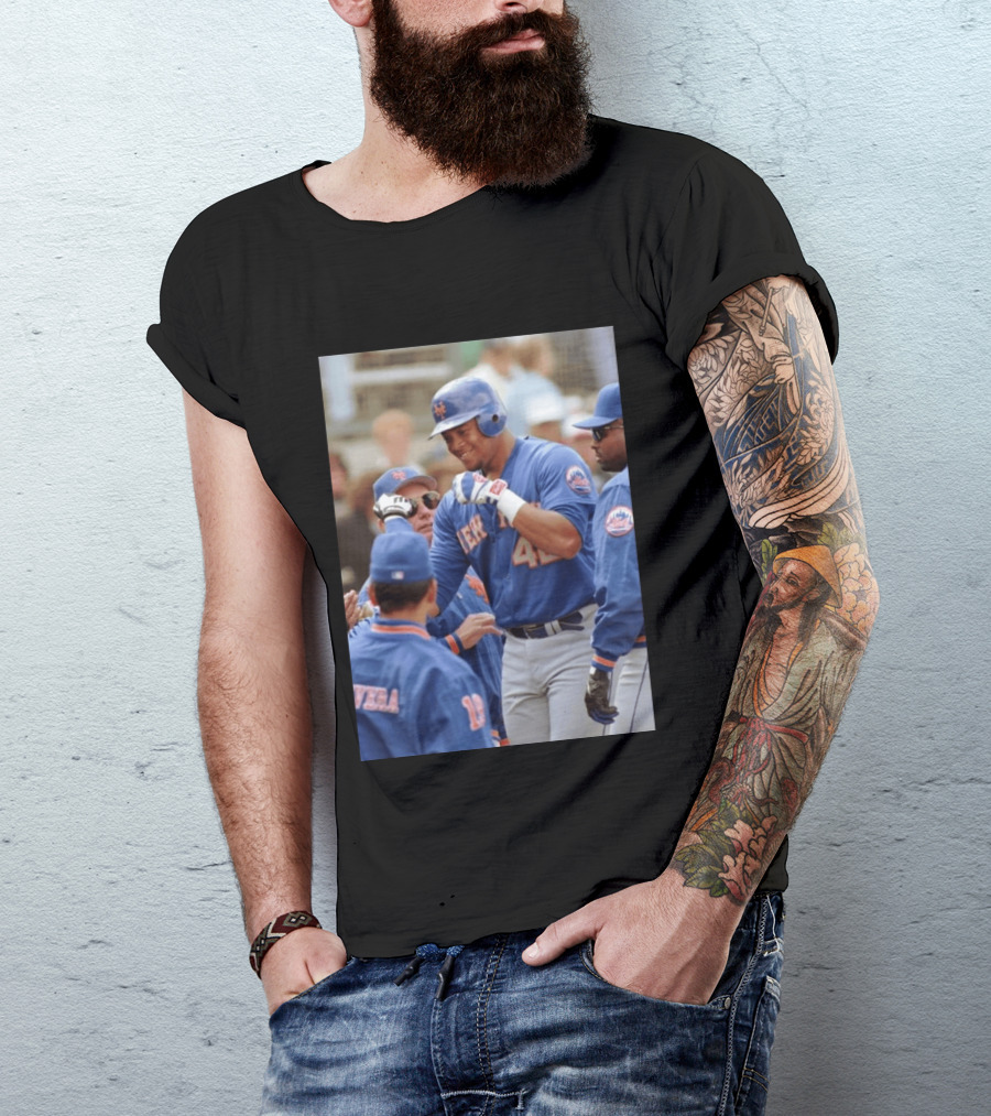New York Mets Butch Huskey No. 42 MLB Legend T-Shirt