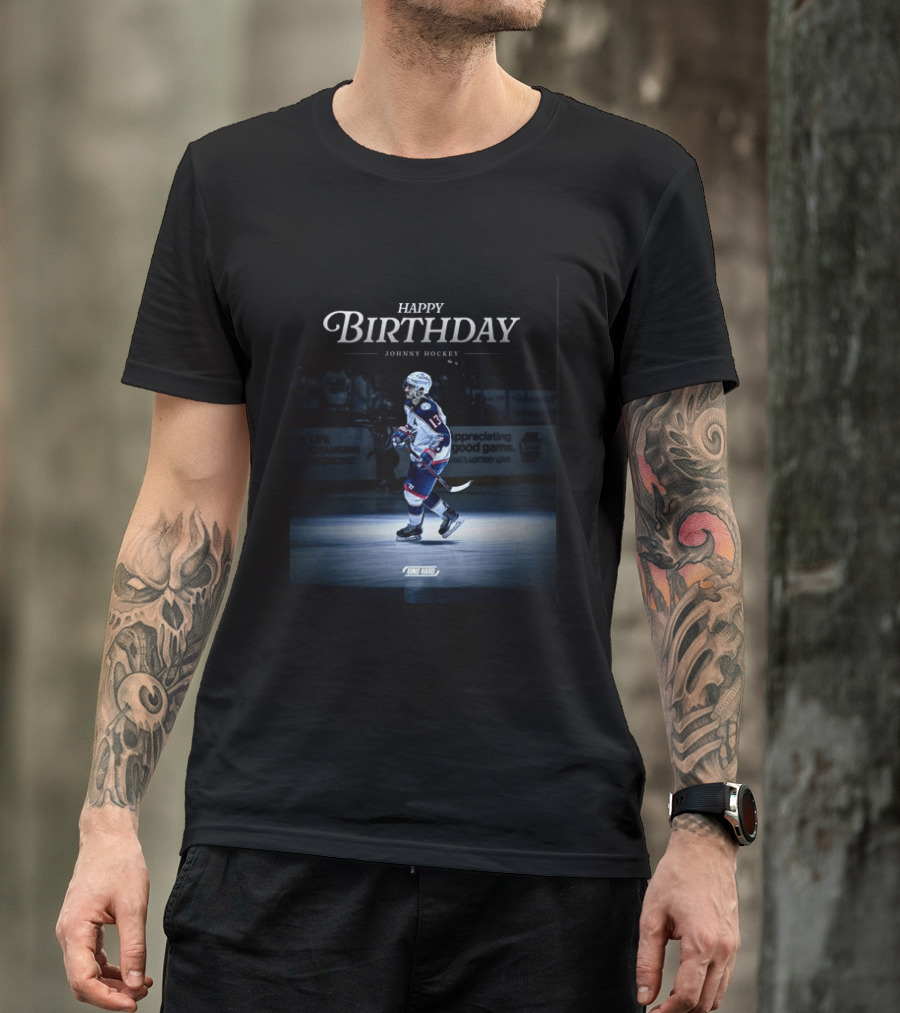 Happy Birthday Johnny Hockey NHL Player Spotlight Ice Rink Celebration T-Shirt