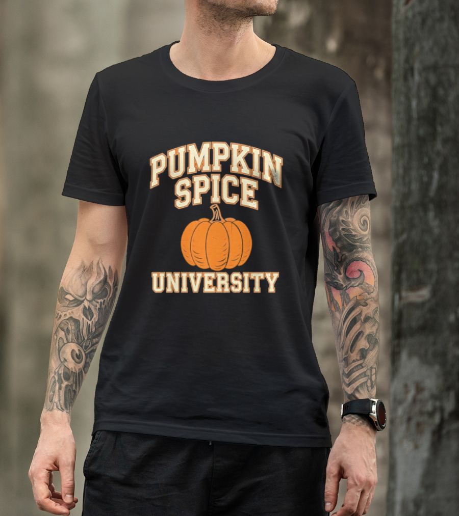 Pumpkin Spice University Distressed Fall T-Shirt