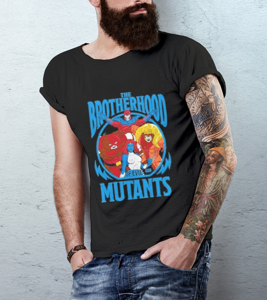 X Men Brotherhood Of Evil Mutants Cropped Mystique Sabretooth Blob T-Shirt