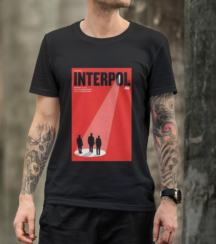 Interpol San Francisco 2026 Great American Music Hall Warfield Theatre Event Julie T-Shirt