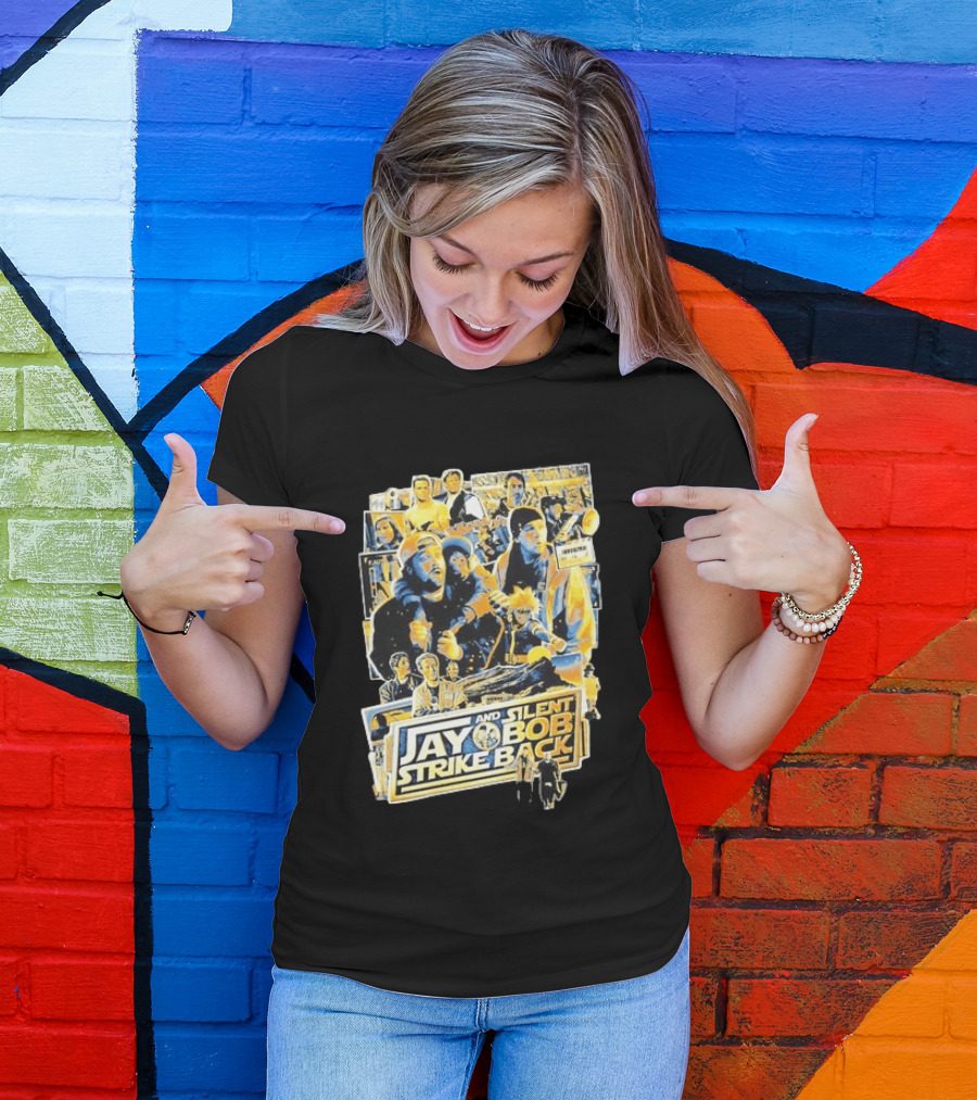 Jay And Silent Bob Strike Back Movie Collage Kevin Smith T-Shirt