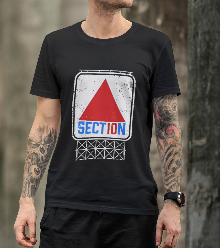 Section 10 Boston Red Sox Fenway Park Baseball Triangular Sign T-Shirt