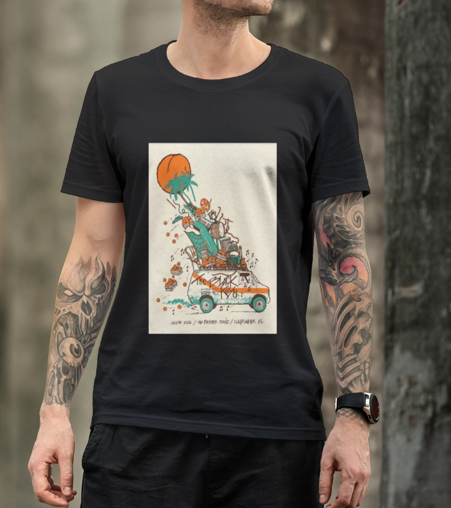 The Black Keys July 28 2026 The Daycare Sound Clearwater FL Van And Music Instruments T-Shirt