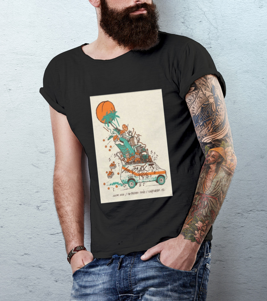 The Black Keys July 28 2026 The Daycare Sound Clearwater FL Van And Music Instruments T-Shirt