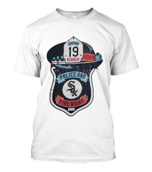 Chicago White Sox Police And Fire Night 19 Badge Hat Sox T-Shirt