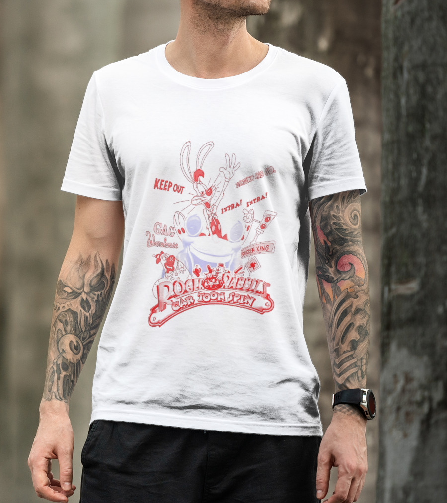 Roger Rabbit Benny The Cab Toontown Keep On Running Smile Darn Ya Smile Disney T-Shirt