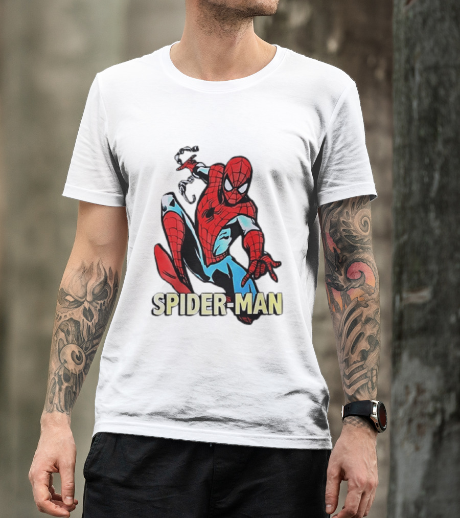 Spider Man Action Pose Marvel Superhero Avengers Comic T-Shirt