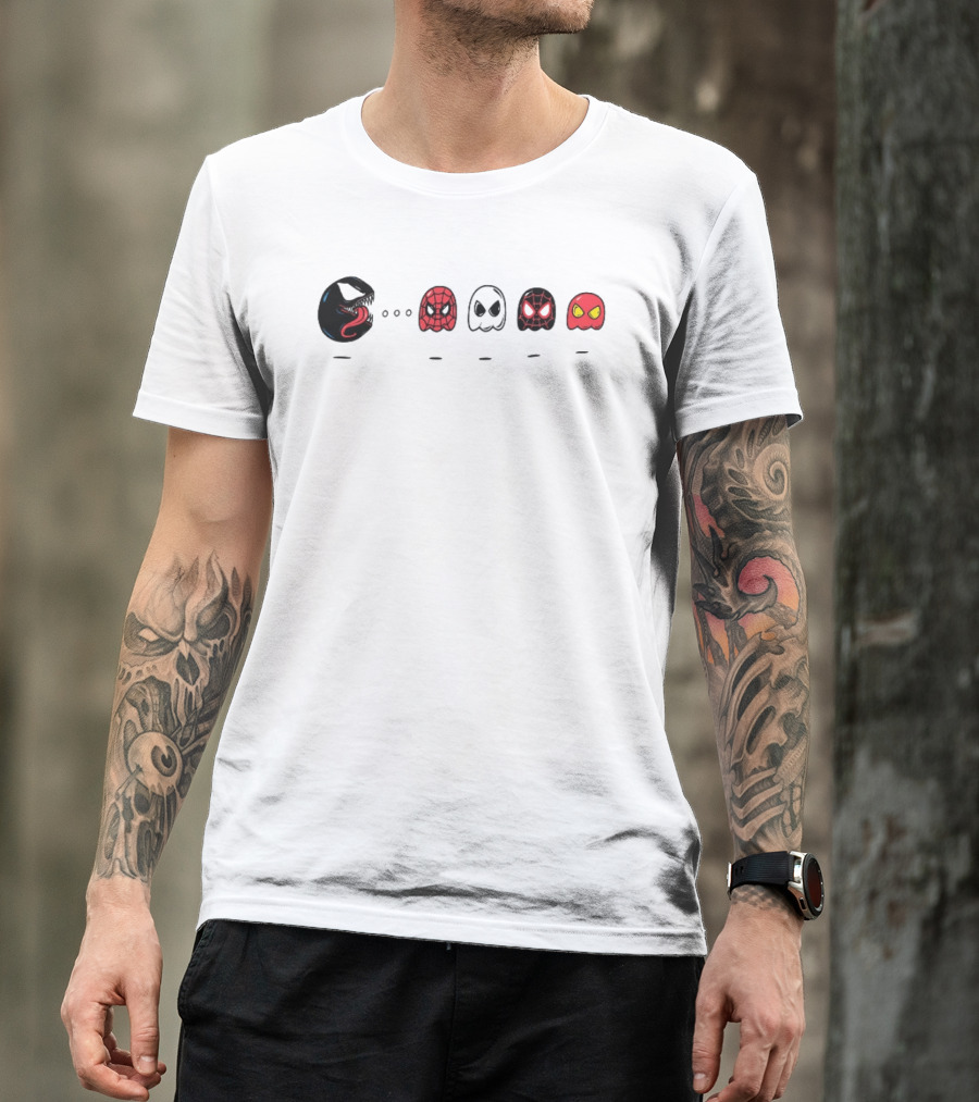Venom Spider Man Ghost Spider Miles Morales Scarlet Spider Iconic Mashup T-Shirt