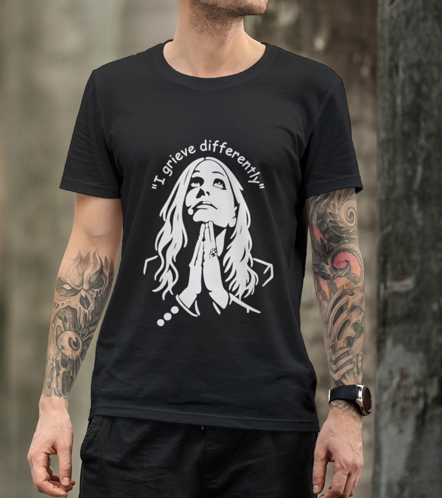I Grieve Differently Inspirational Woman Praying Hands T-Shirt