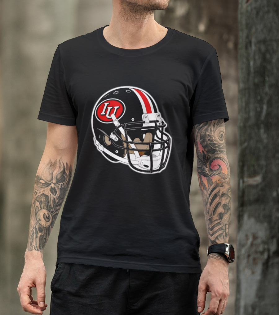 Indiana Hoosiers IU Football Helmet T-Shirt