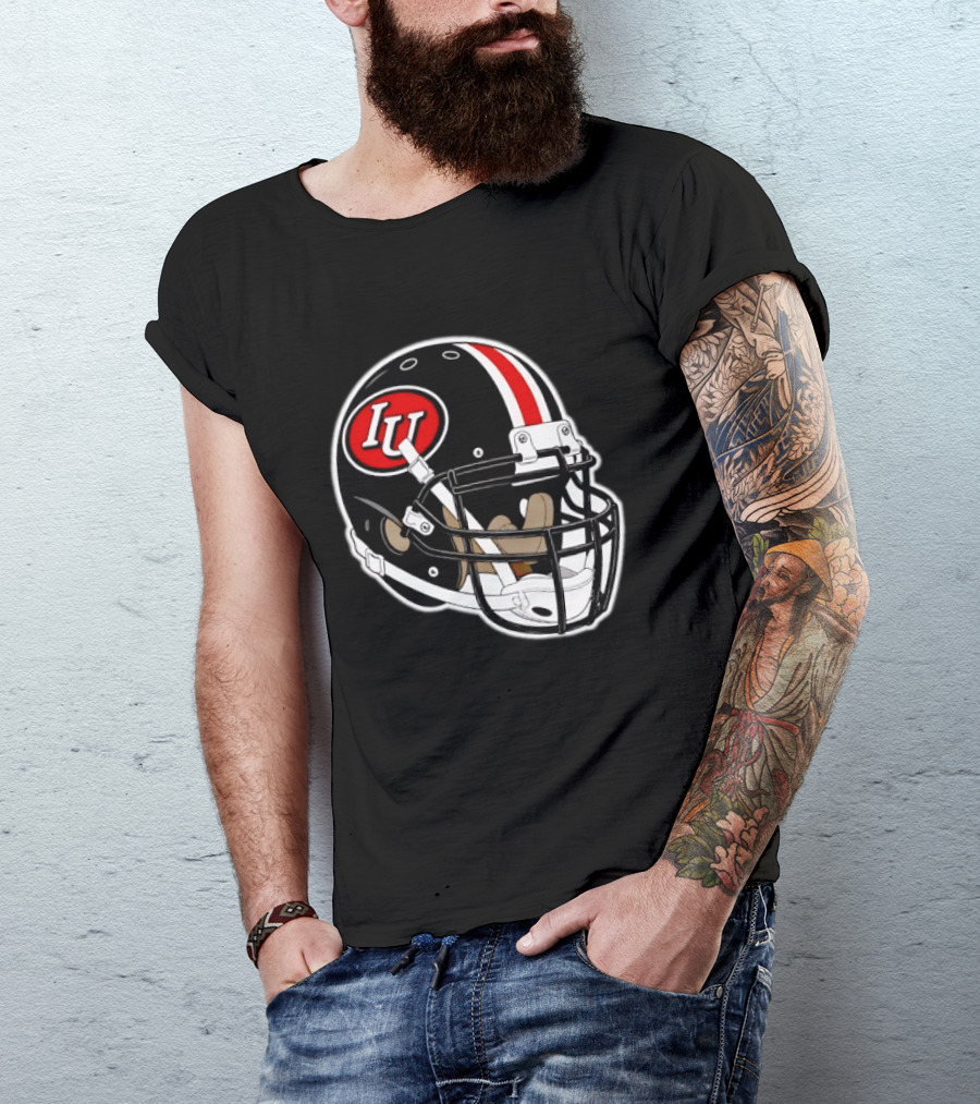 Indiana Hoosiers IU Football Helmet T-Shirt