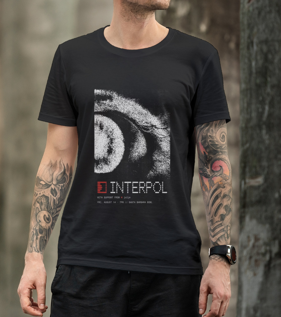 Interpol Santa Barbara Bowl Event August 14 7PM With Julje T-Shirt